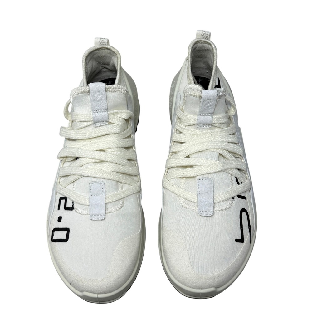 ECCO Biom 2.0 White Leather Textile Sneakers Womens 8-8.5 80065352587 Low Top - Picture 5 of 9